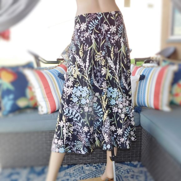 Women’s Calvin Klein Floral Midi Skirt SZ. 4 NEW - Picture 5 of 7